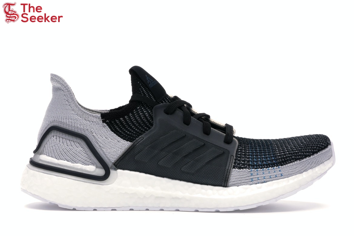 adidas Ultra Boost 19 Core Black Grey Six Shock Cyan