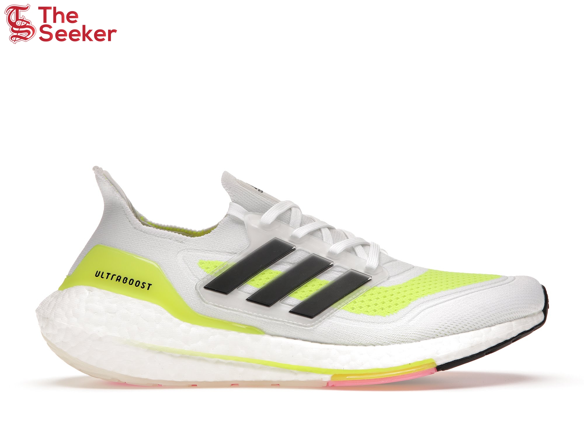 adidas Ultra Boost 21 White Solar Yellow