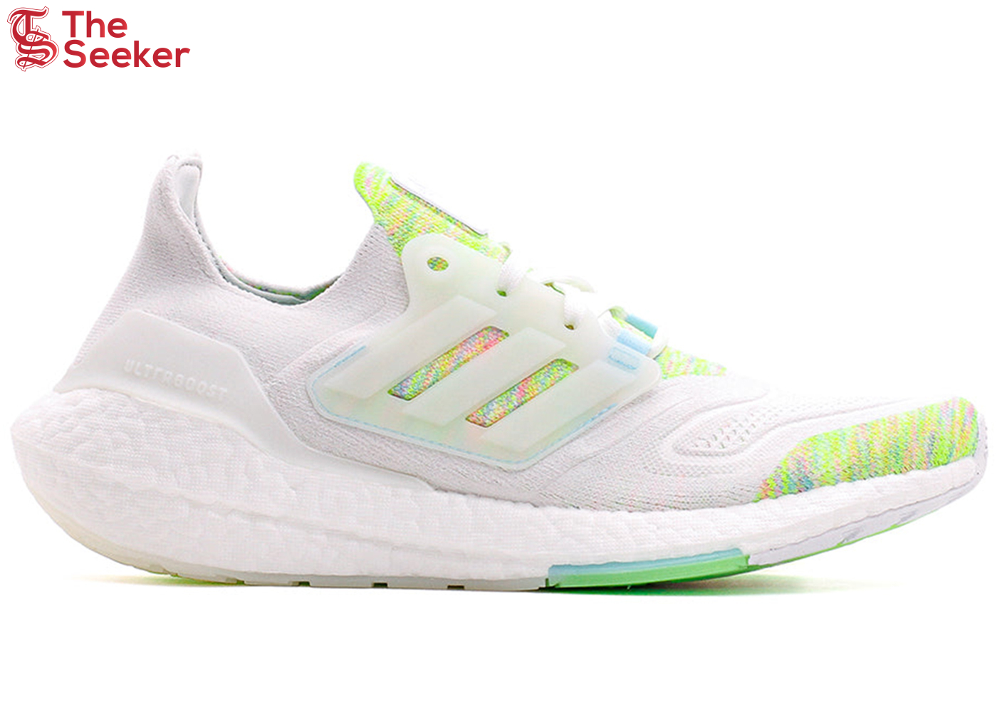 adidas Ultra Boost 22 White Bliss Blue Solar Green