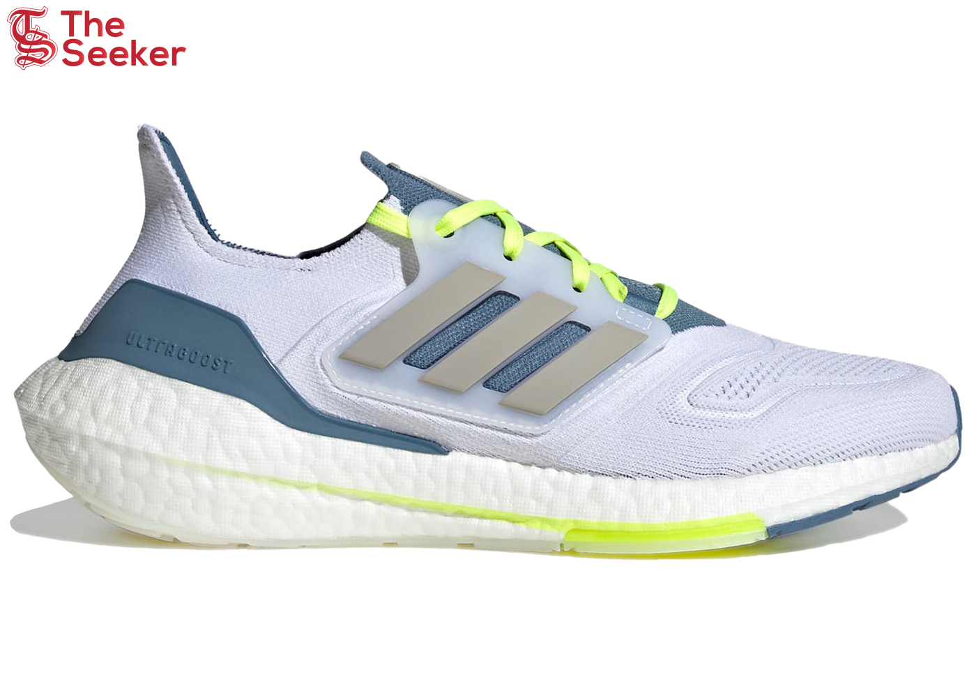 adidas Ultra Boost 22 White Metal Grey Linen Green