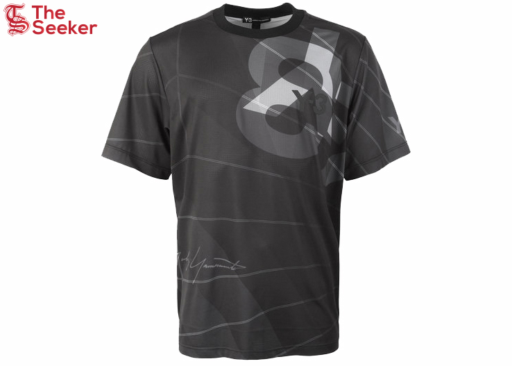 adidas Y-3 All Over Print Football Shirt Black