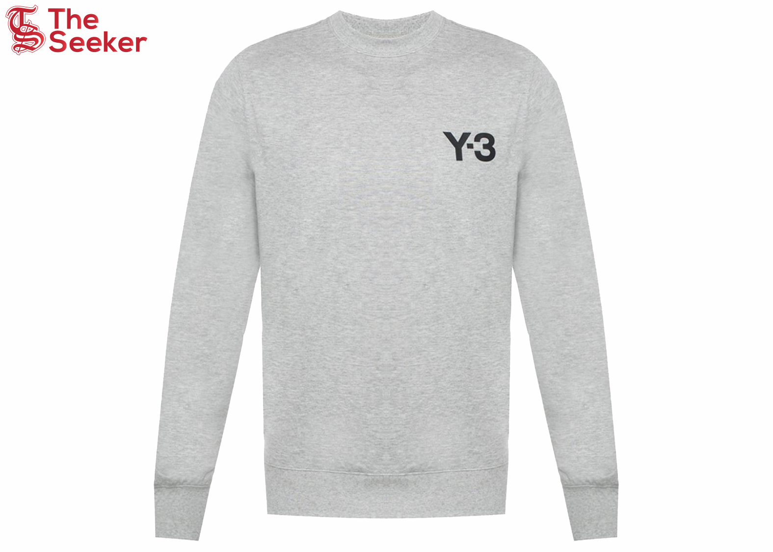 adidas Y-3 Classic Logo Front Crew Sweater Heather Grey