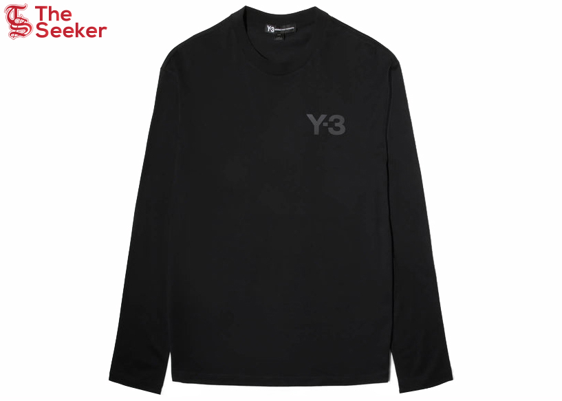 adidas Y-3 Logo Long Sleeve Tee Black