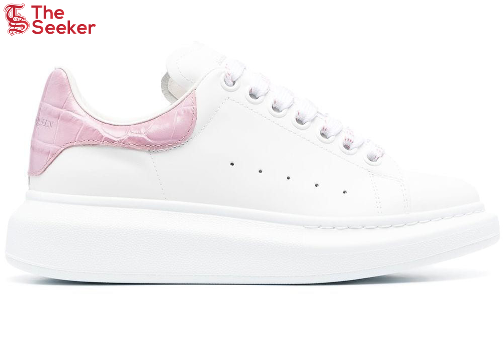 Alexander McQueen Oversized White Pink Croc (Women's)