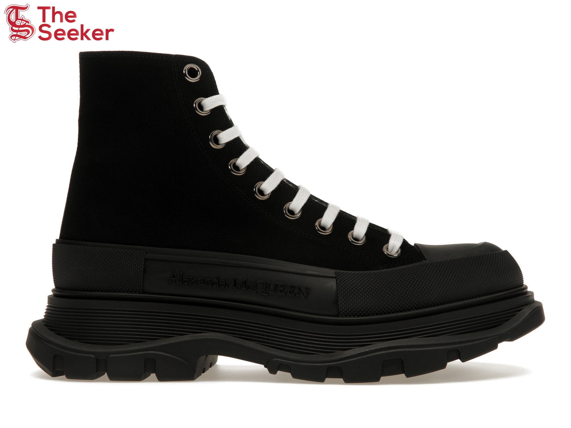 Alexander McQueen Tread Slick Boot Black Black White