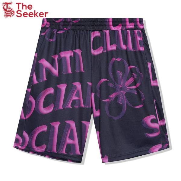 Anti Social Social Club Coral Crush Mesh Bored Shorts Black
