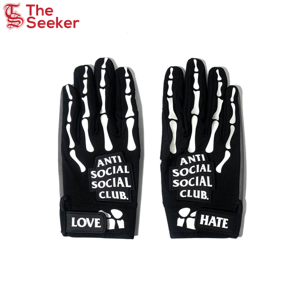 Anti Social Social Club To The Bone Gloves Black