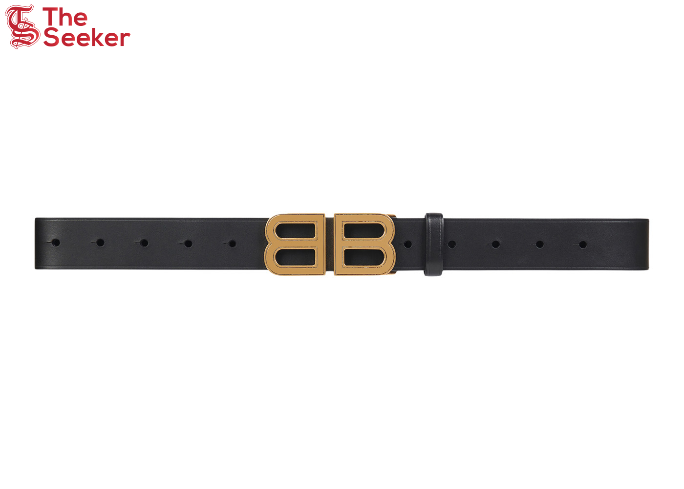 Balenciaga BB Hourglass Belt Medium Black/Aged Gold