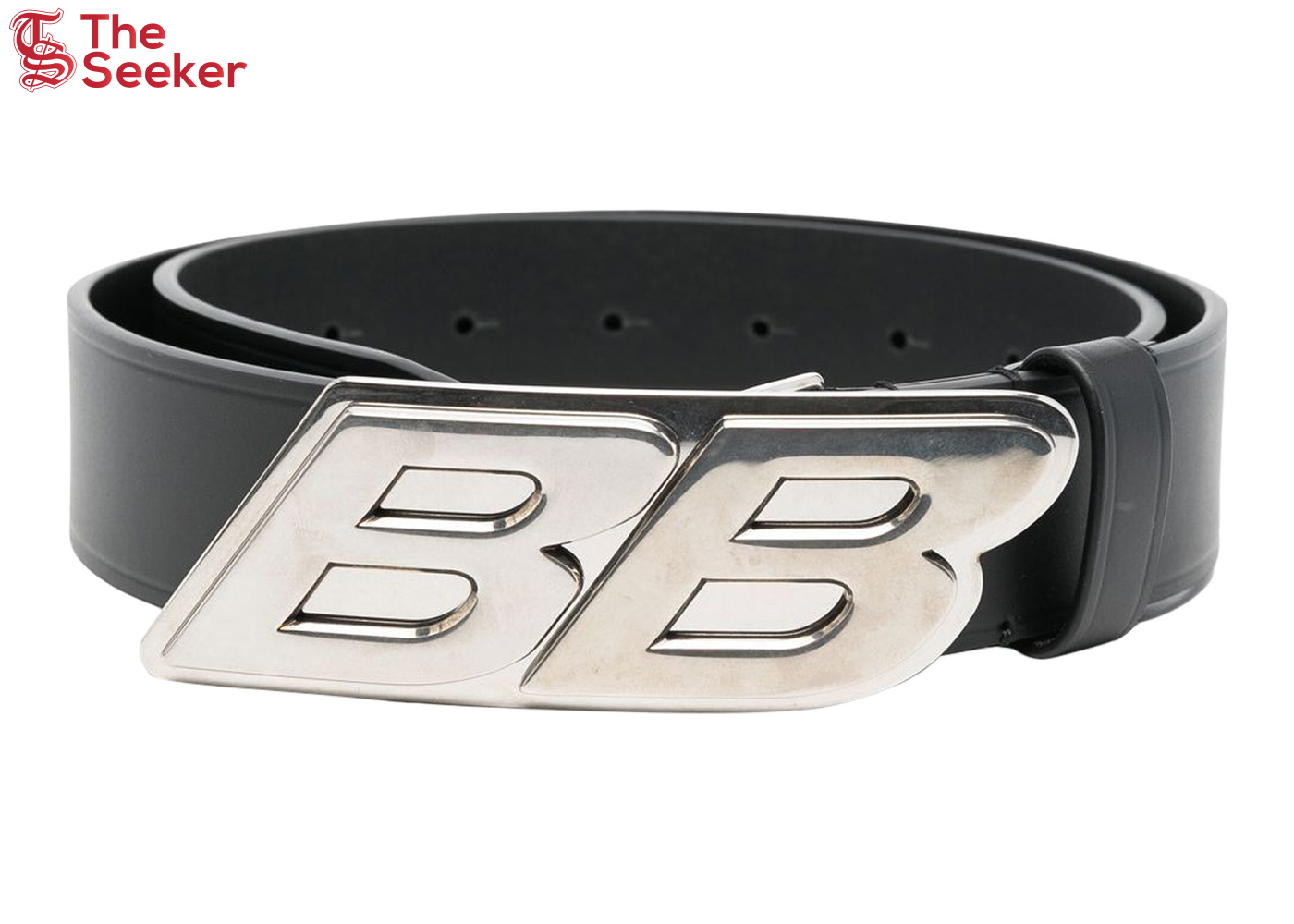 Balenciaga BB Logo Buckle Belt Black/Silver-tone