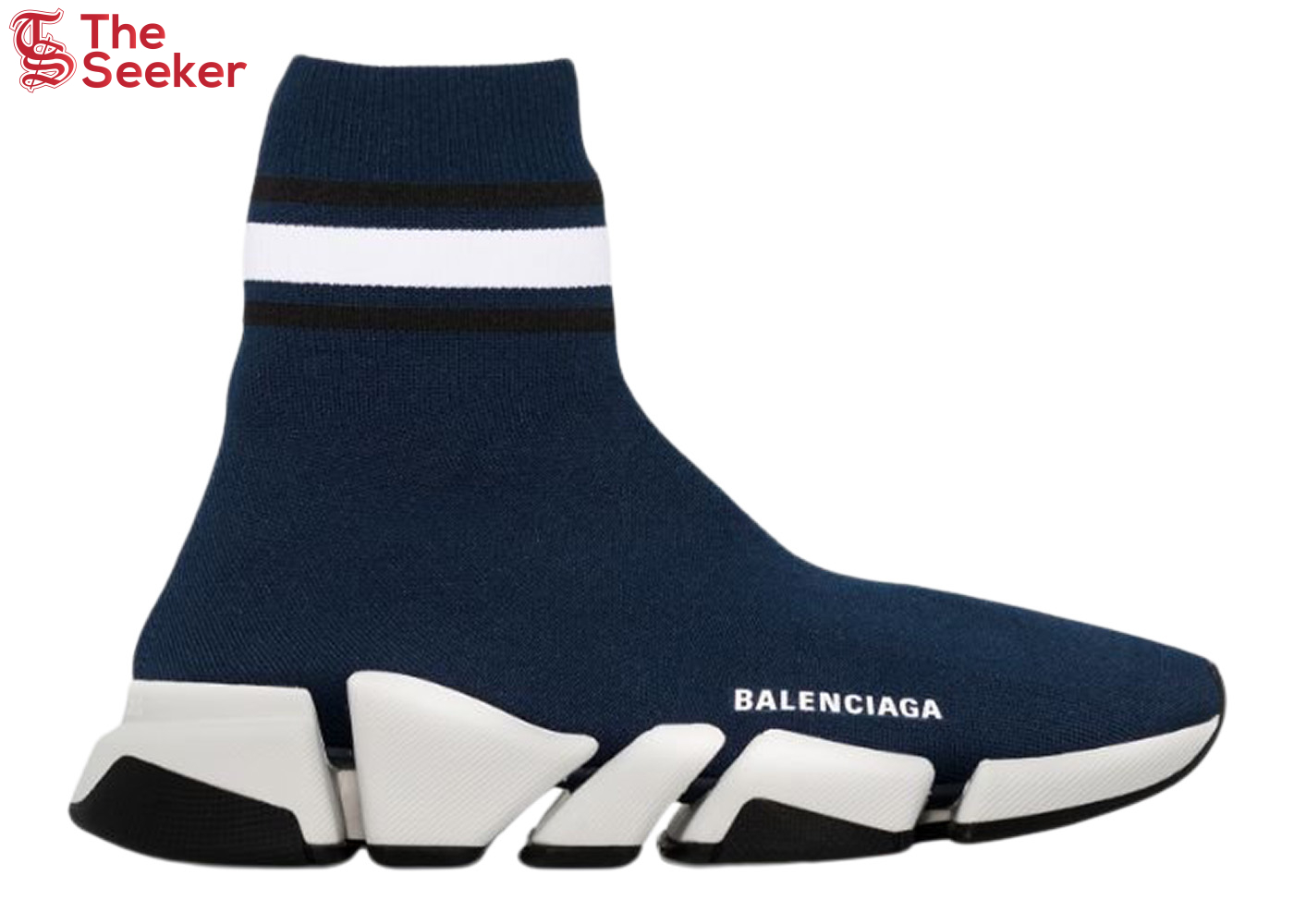 Balenciaga Speed 2.0 Striped Navy Blue Black White (Women's)