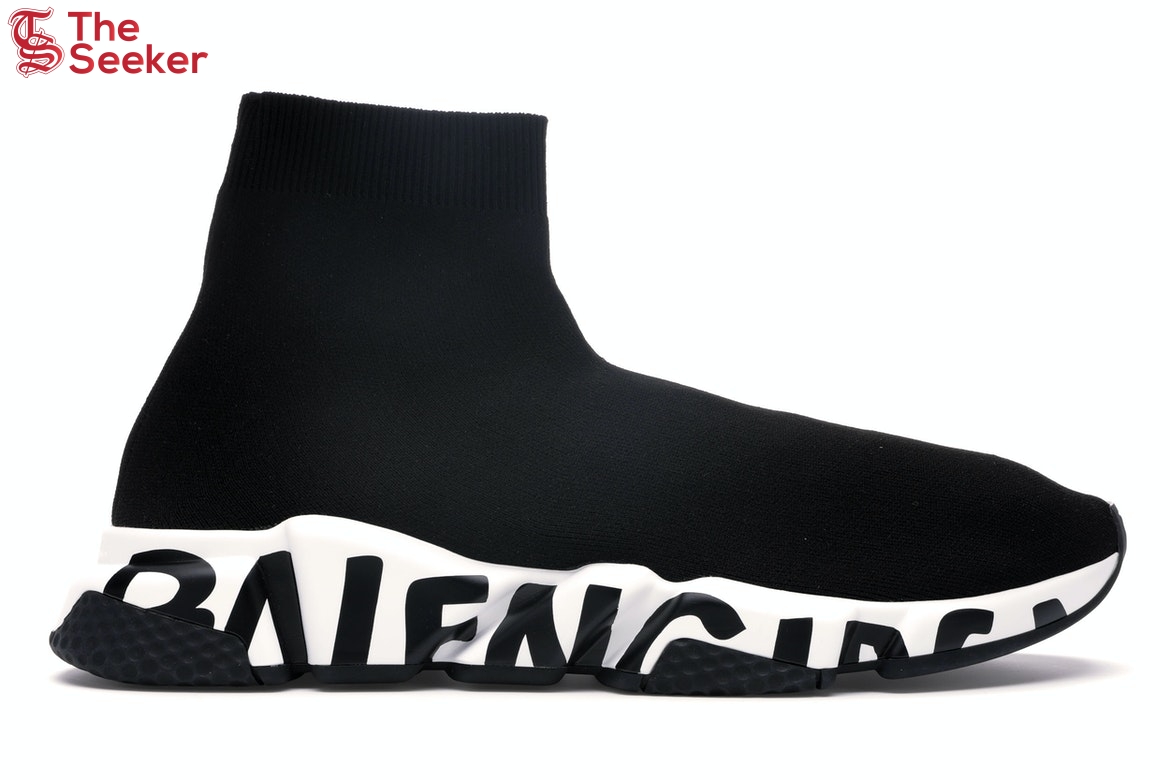 Balenciaga Speed Graffiti Trainers Black White