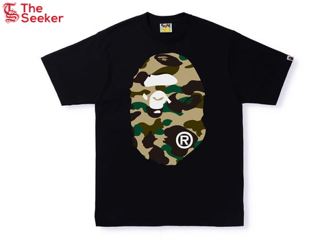 BAPE 1st Camo Big Ape Head Tee Black/Yellow