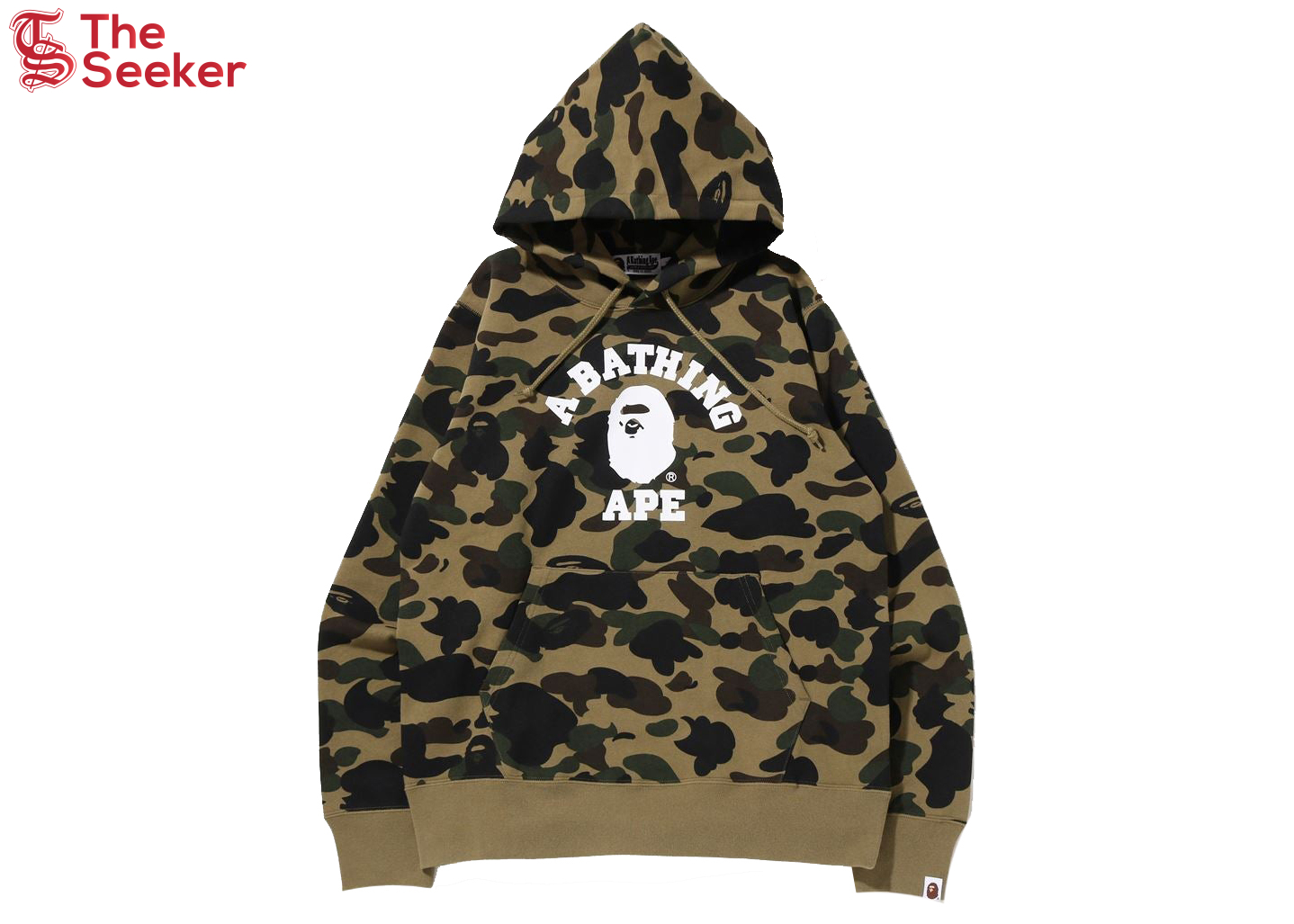 BAPE 1st Camo College Pullover Hoodie (SS22) Green