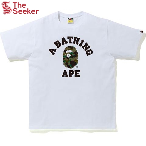 BAPE 1st Camo College T-Shirt (SS20) White/Green