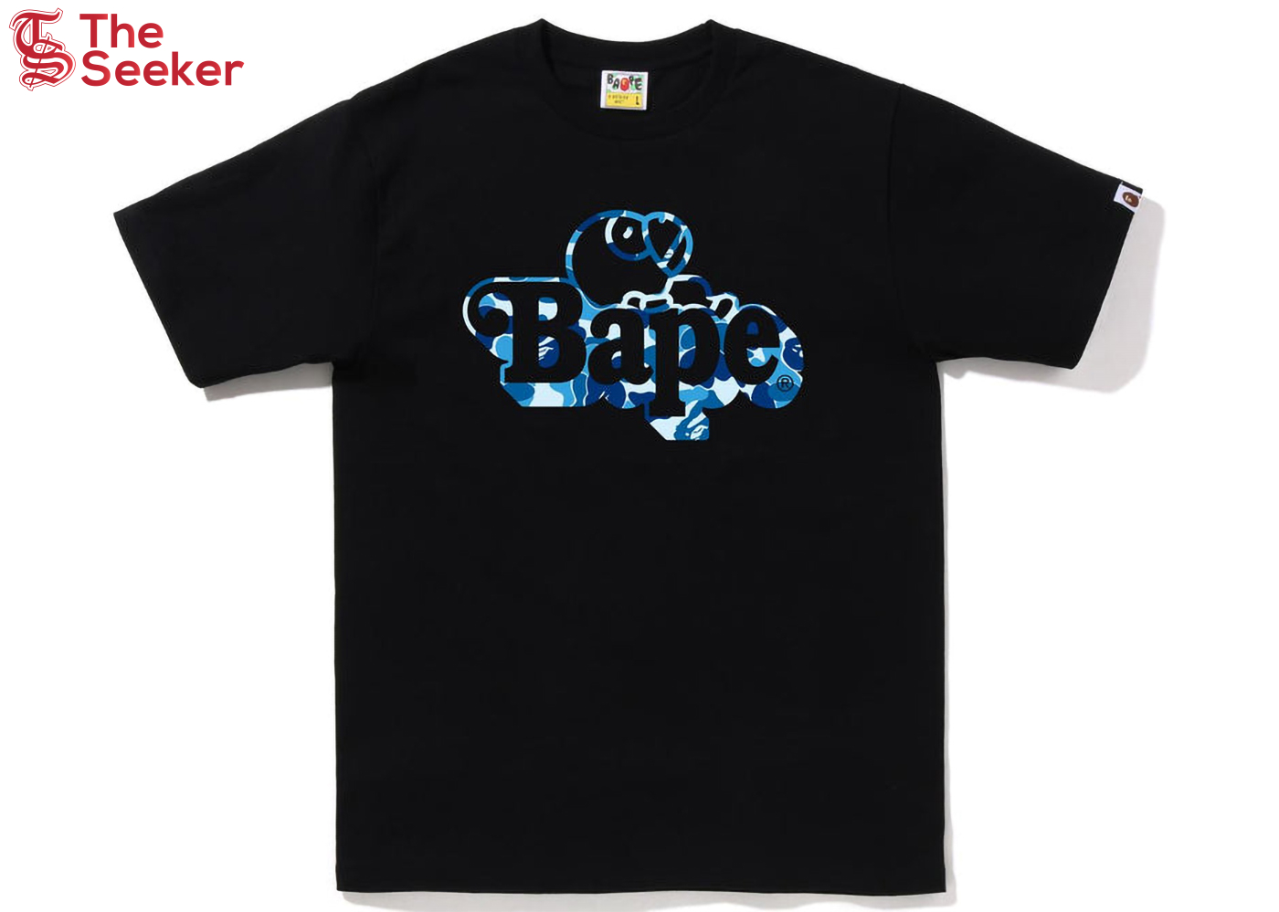 BAPE ABC Camo Milo on Bape Tee Black Blue