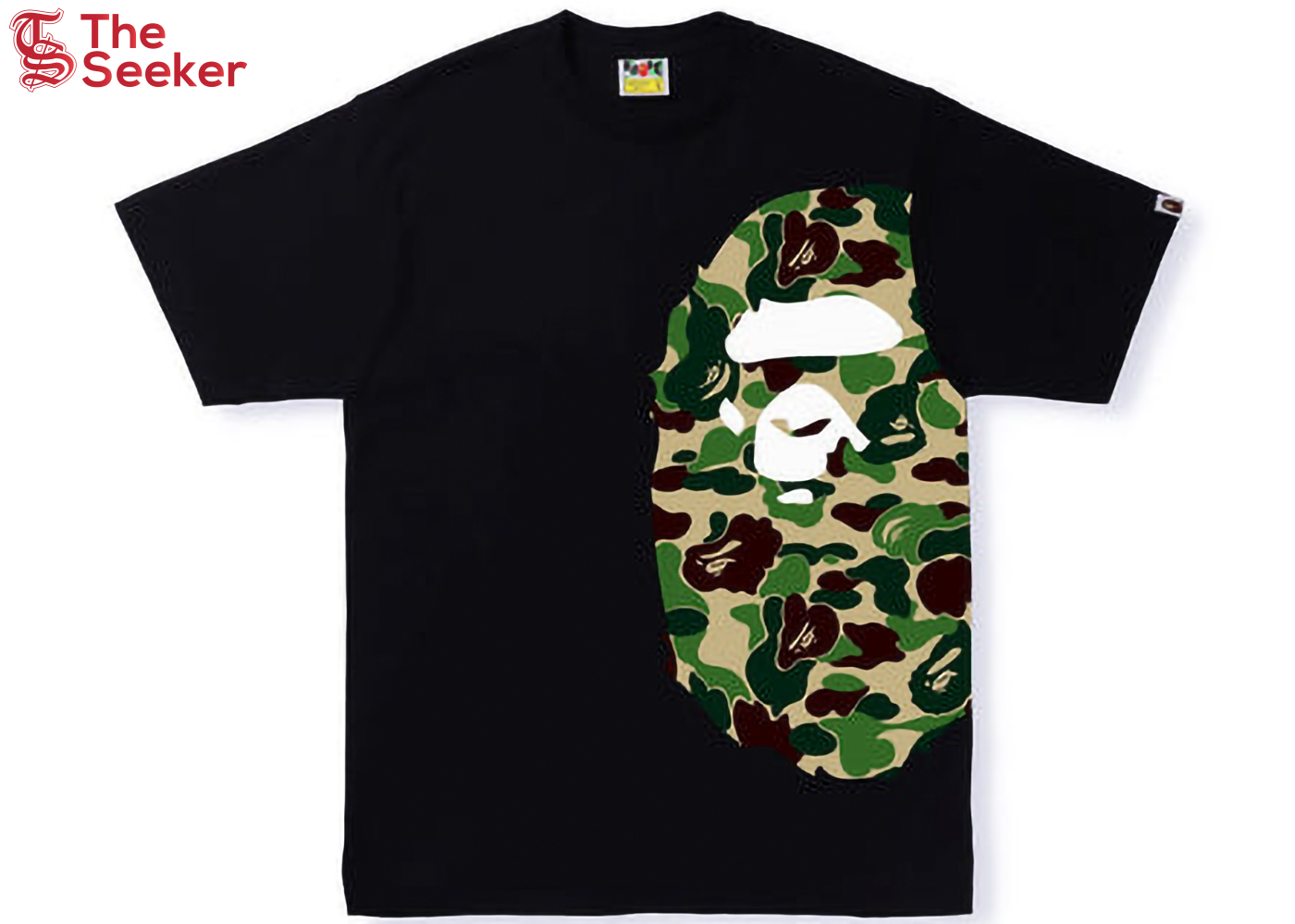 BAPE ABC Camo Side Big Ape Head Tee Black/Green