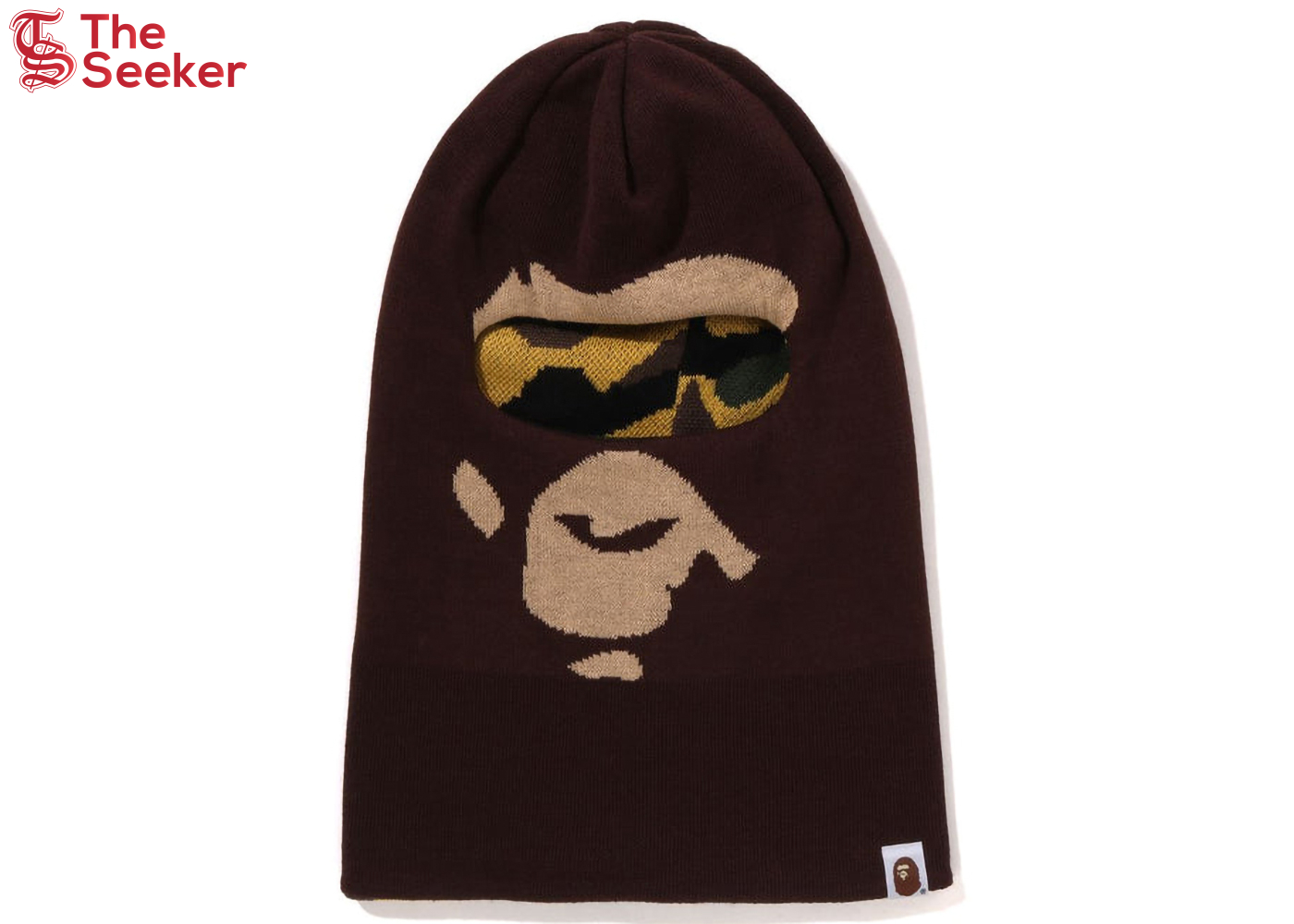 BAPE Ape Head Reversible Knit Balaclava Brown