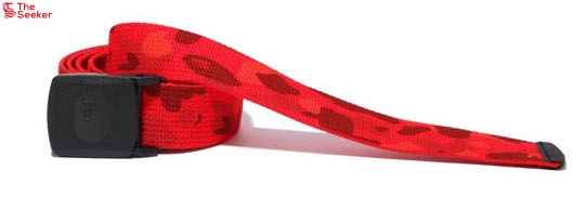 BAPE Color Camo Long GI Belt Red