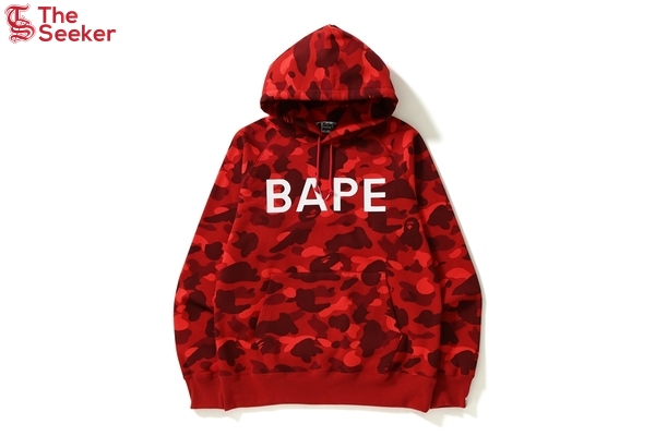 BAPE Color Camo Pullover Hoodie Red