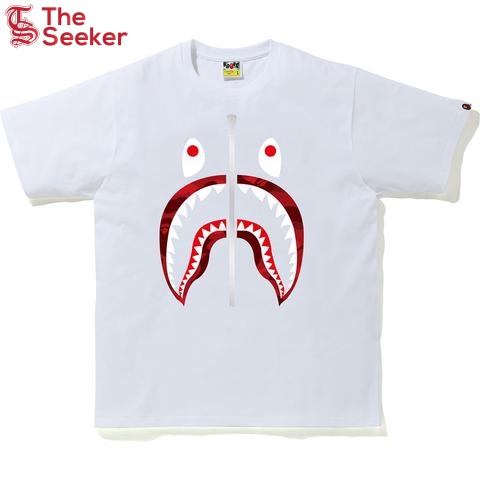 BAPE Color Camo Shark T-Shirt (SS20) White/Red