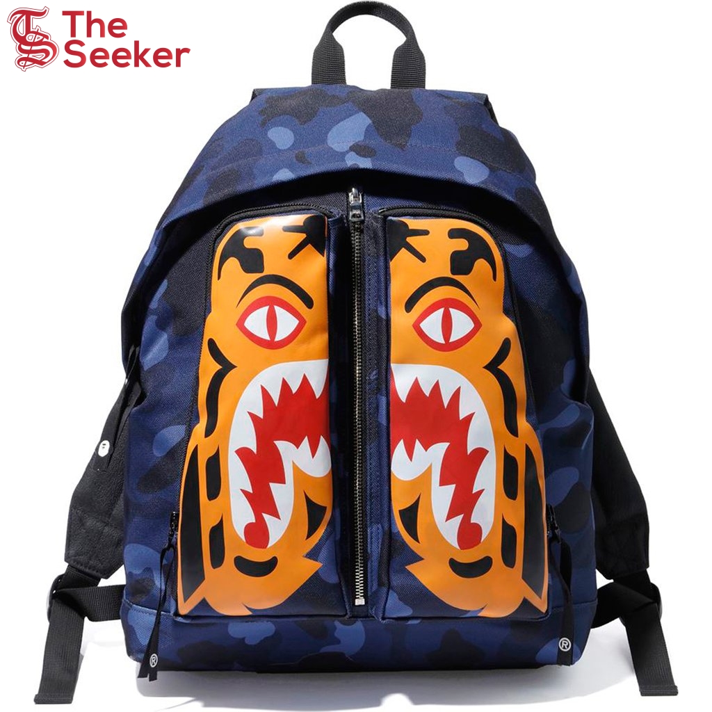 BAPE Color Camo Tiger Day Pack Navy