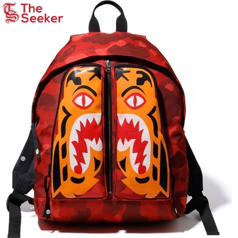 BAPE Color Camo Tiger Day Pack Red