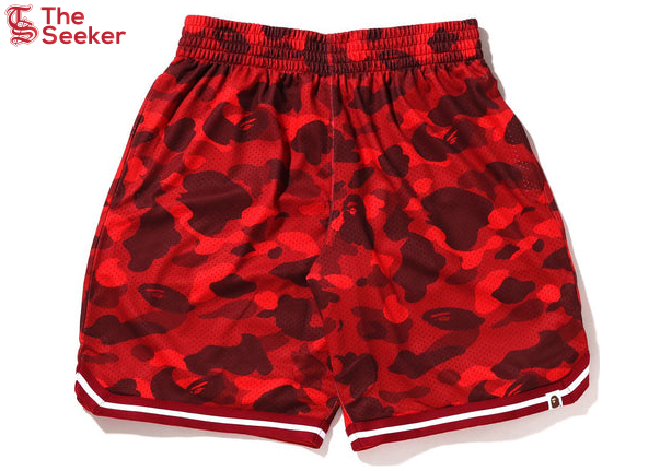 BAPE Color Camo Wide Fit Basketball Shorts Red