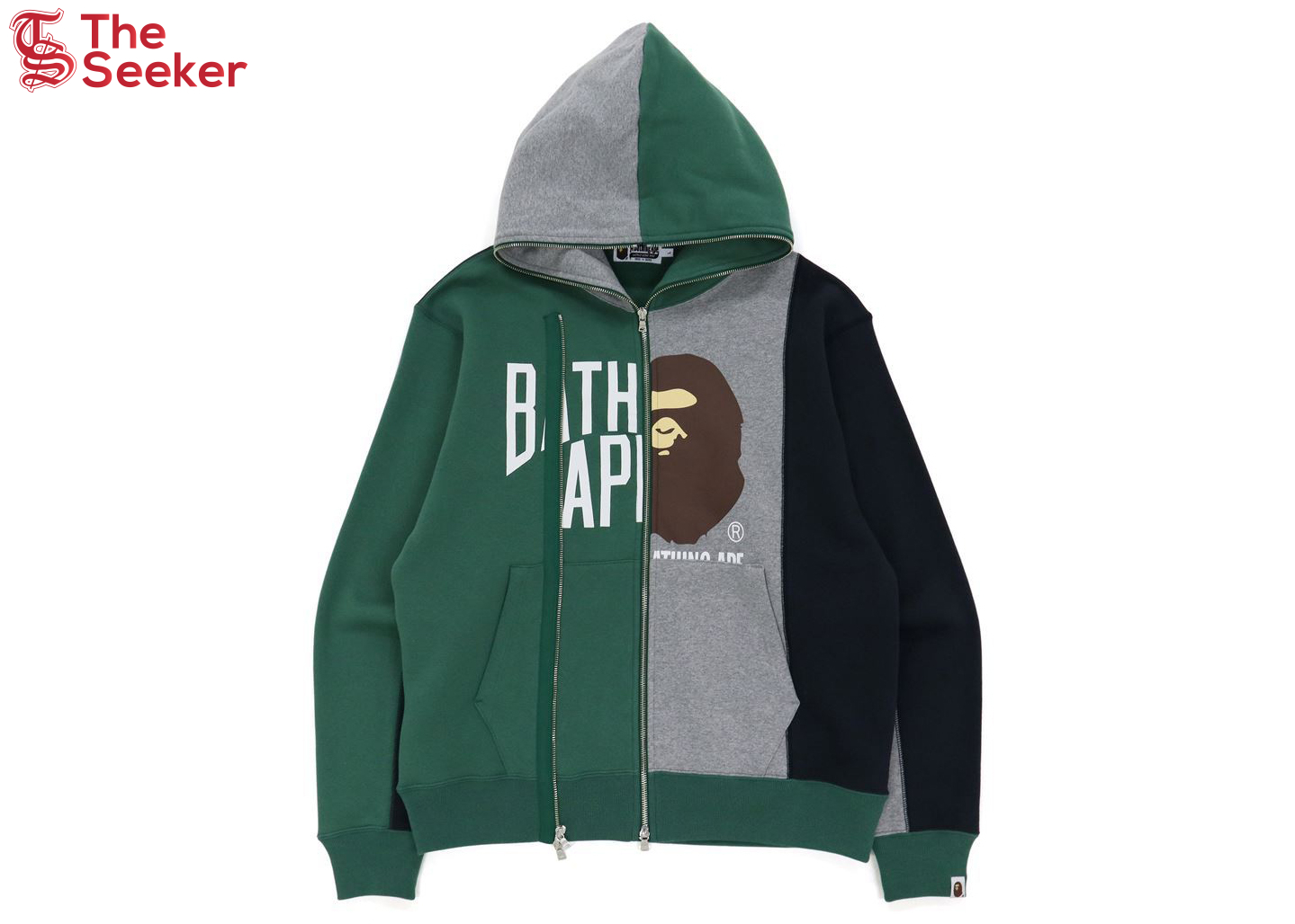 BAPE Docking Relaxed Fit Full Zip Hoodie Green