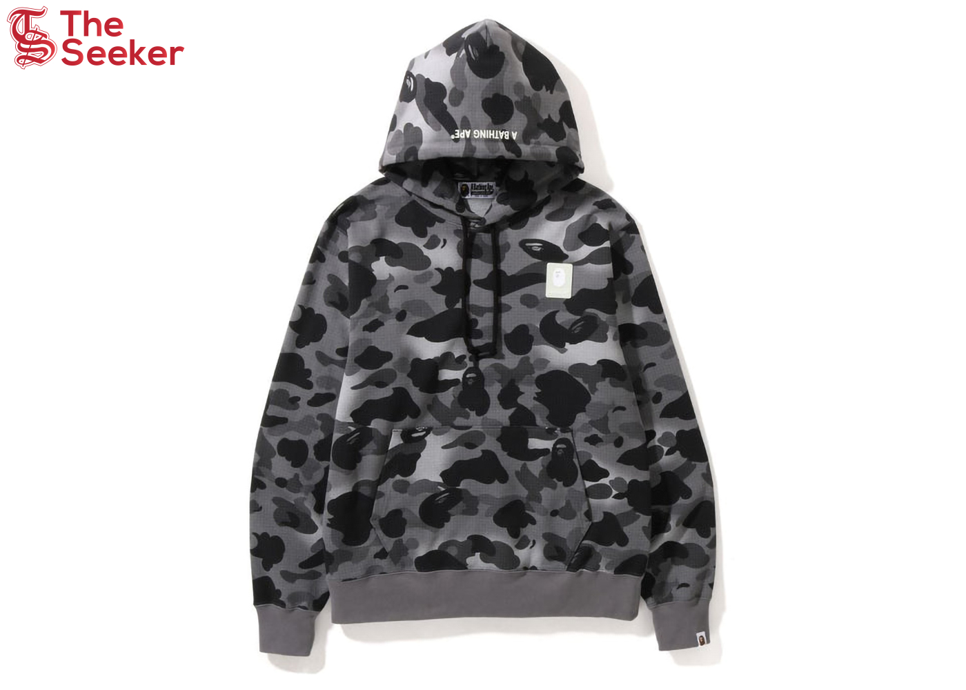 BAPE Grid Camo Pullover Hoodie Black