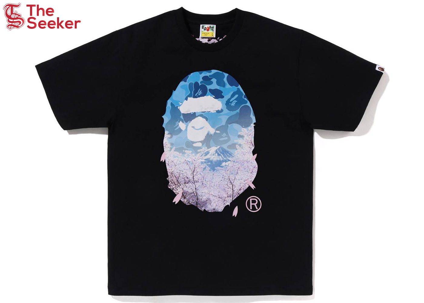 BAPE Sakura Photo Ape Head Tee (SS23) Black