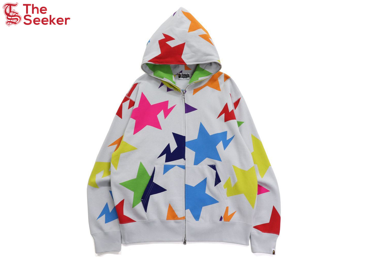 BAPE Sta Pattern Relaxed Fit Full Zip Hoodie Multi