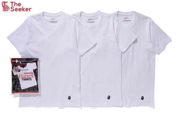 BAPE X Hanes3P T-Shirts White