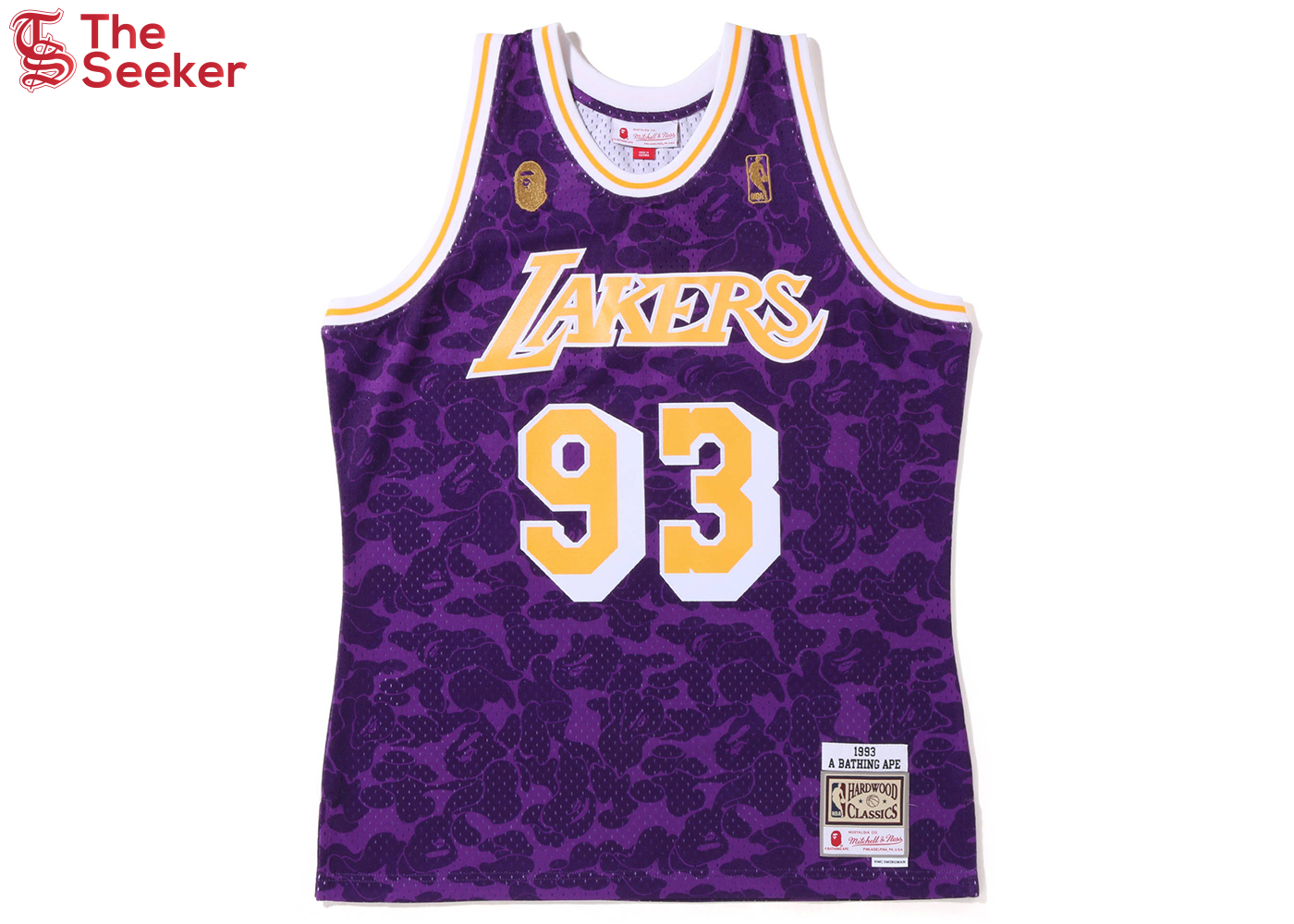BAPE x Mitchell & Ness Los Angeles Lakers Jersey Purple