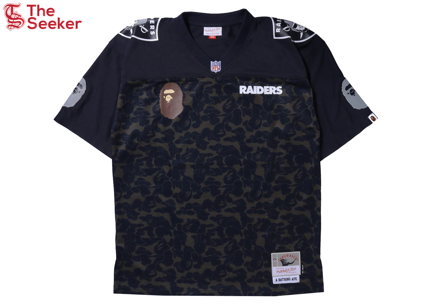 BAPE x Mitchell & Ness NFL Oakland Raiders Legacy Jersey Black