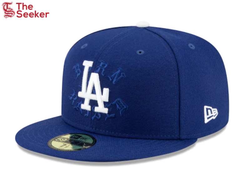 Born X Raised Los Angeles Dodgers Shadow Fitted Hat Blue