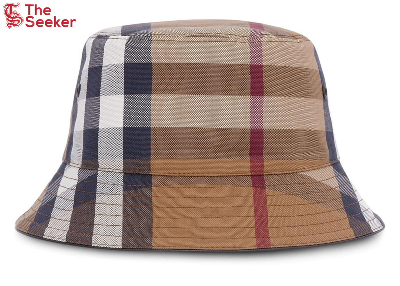 Burberry Check Cotton Canvas Bucket Hat Birch Brown