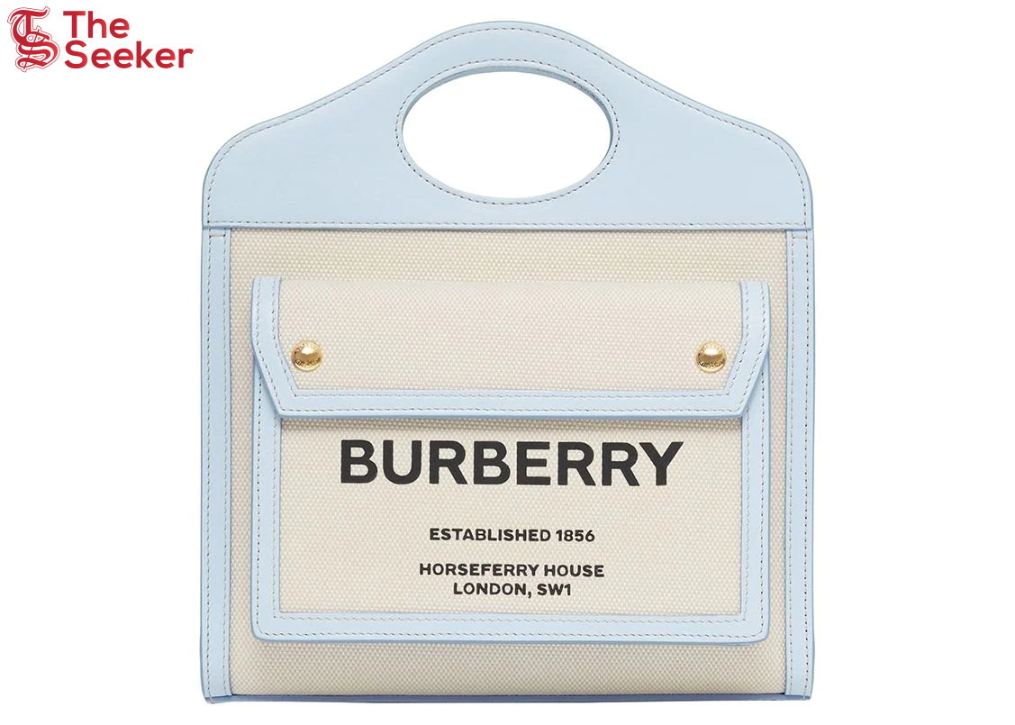 Burberry Horseferry Print Pocket Bag Mini White/Blue