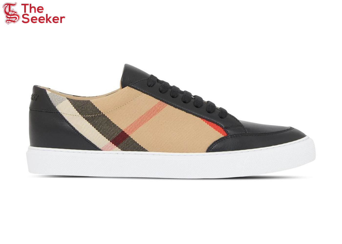 Burberry Leather Suede and House Check Sneakers Black Archive Beige Black White (Women's)