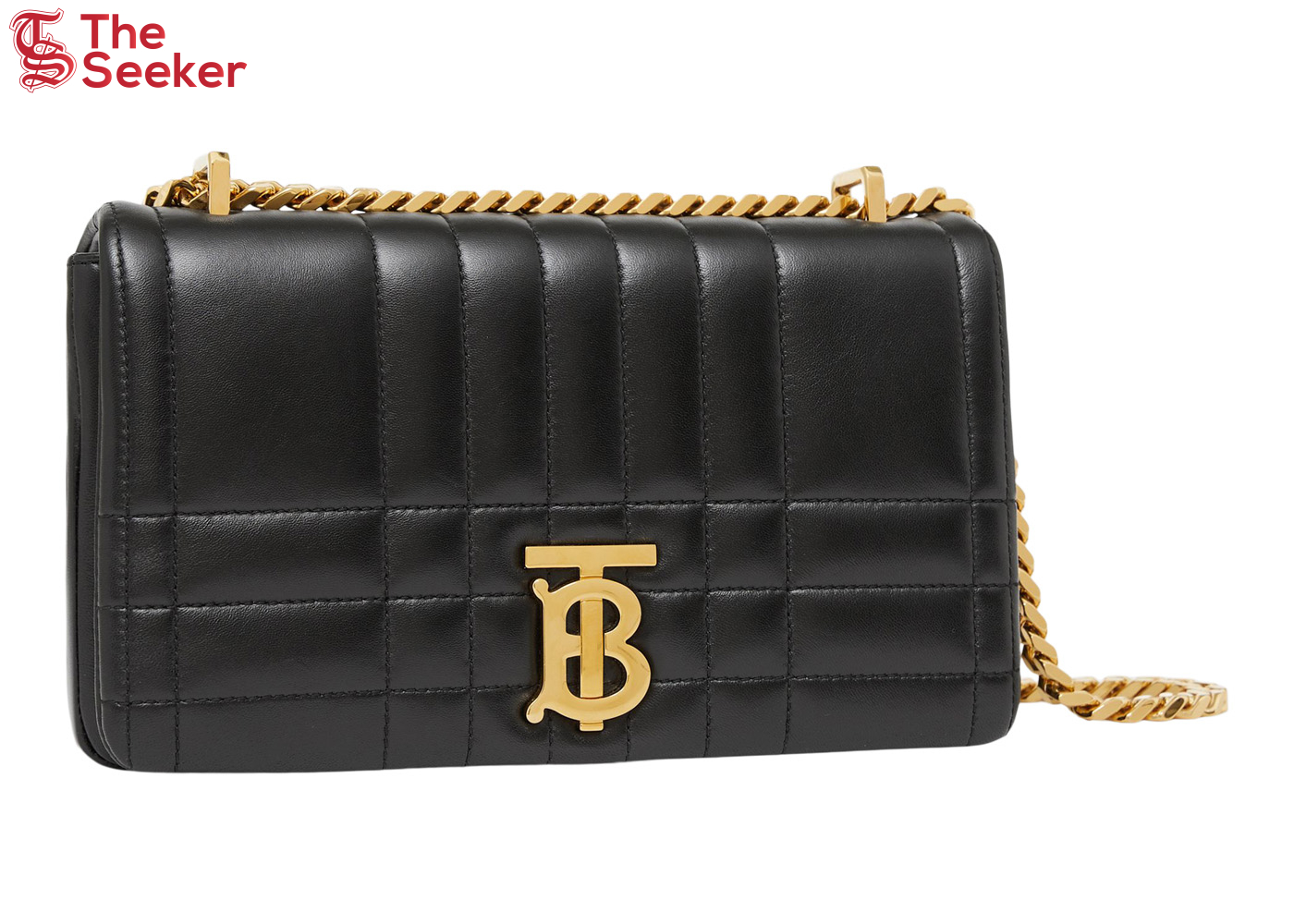 Burberry Quilted Leather Lola Bag Small Black/Gold-tone