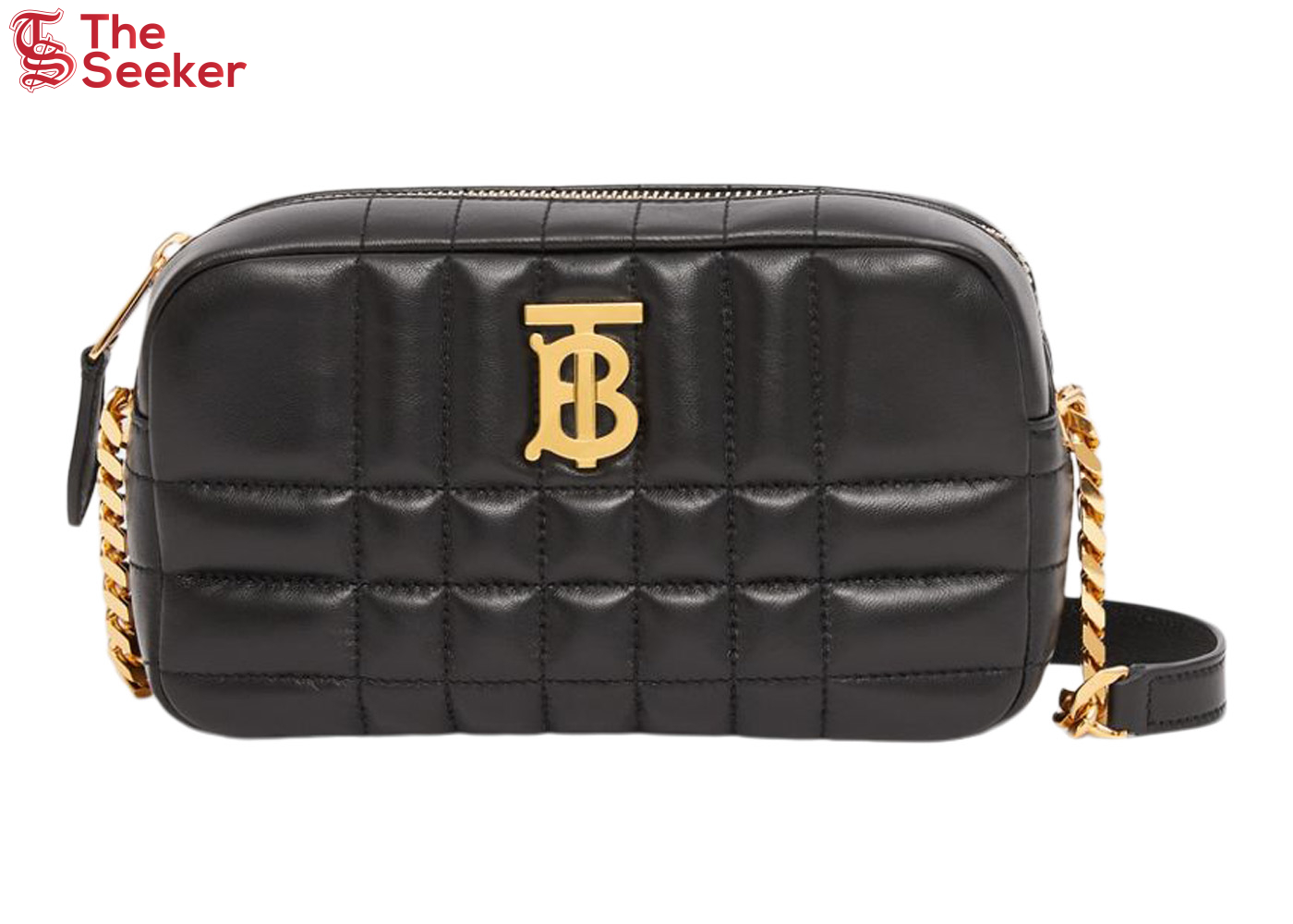 Burberry Quilted Leather Mini Lola Camera Bag Black/Gold-tone