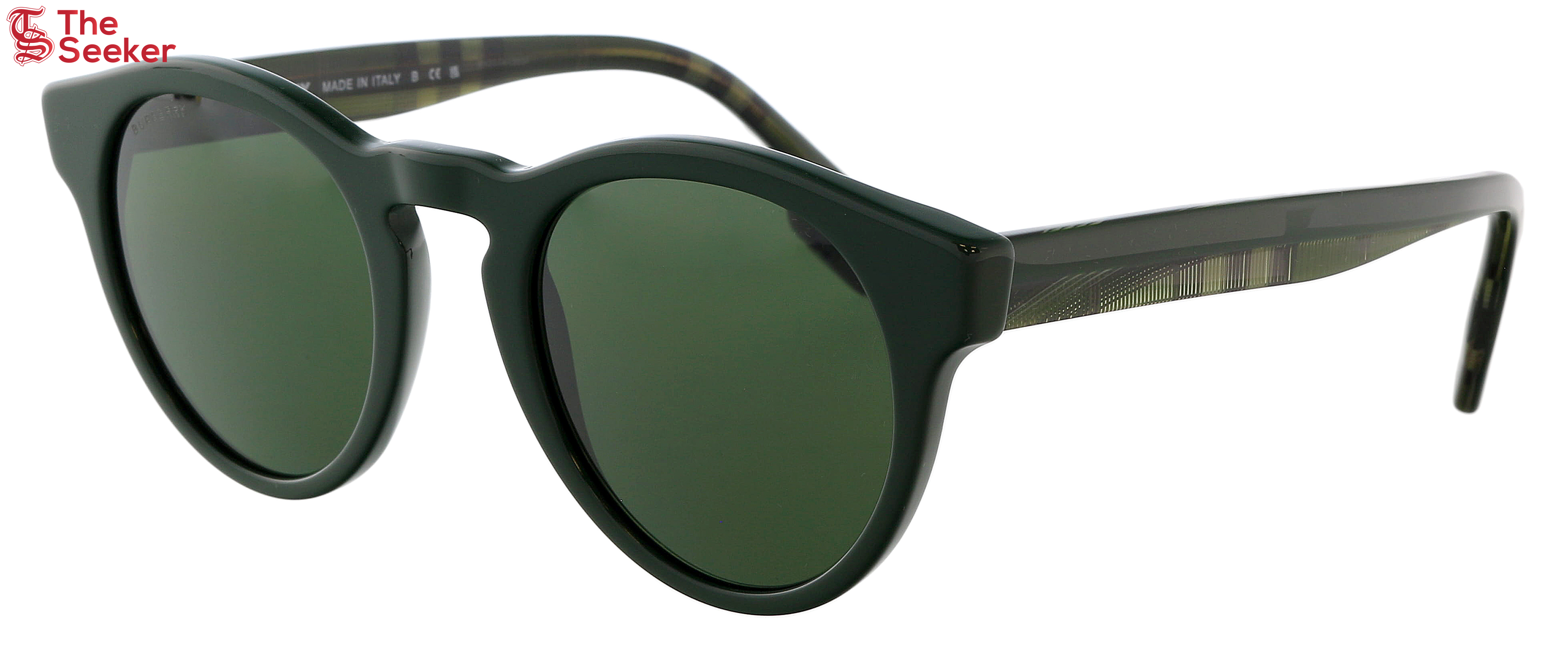 Burberry Round Sunglasses Dark Green (0BE4359 39977149 Reid)