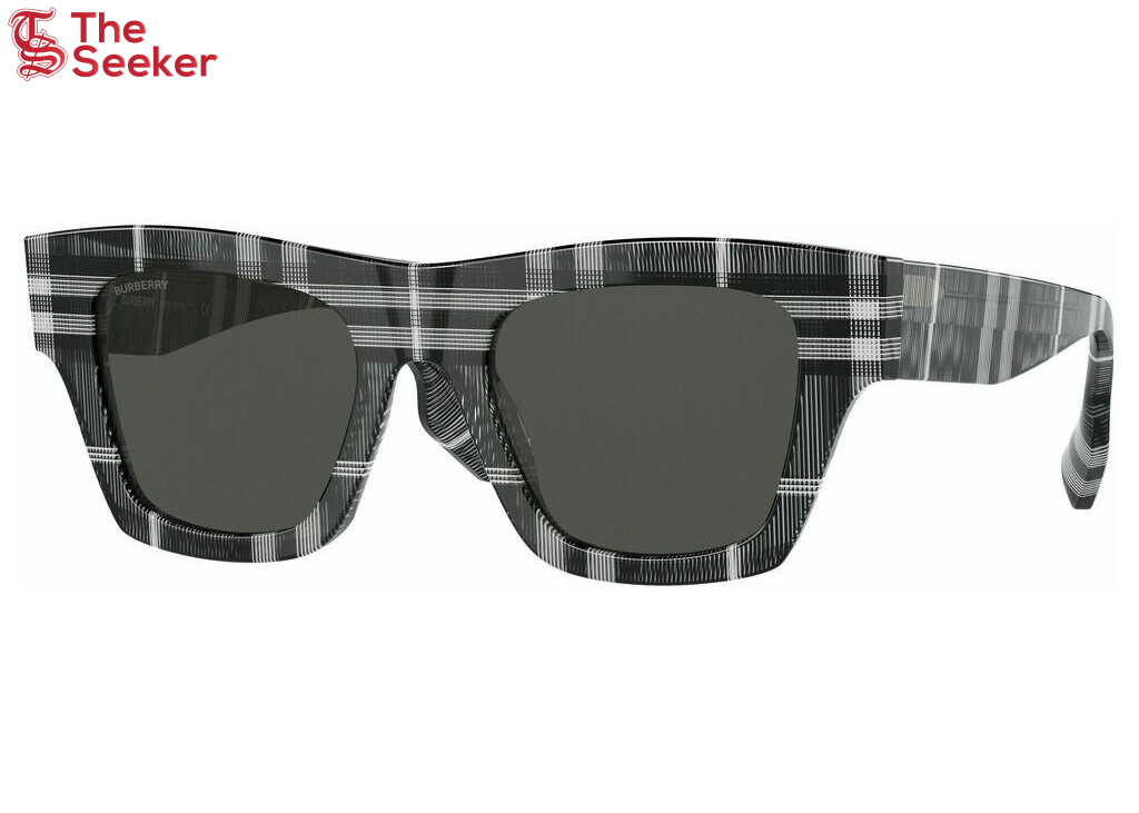 Burberry Sunglasses Ernest Square Frame Black White Check (40823051)
