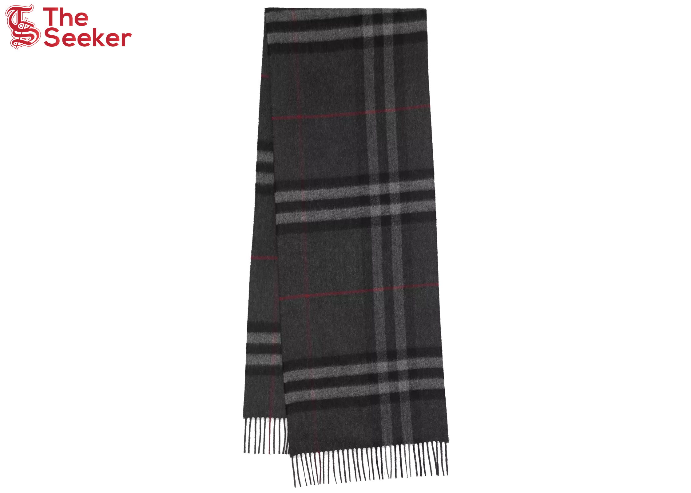 Burberry The Classic Check Cashmere Scarf Charcoal
