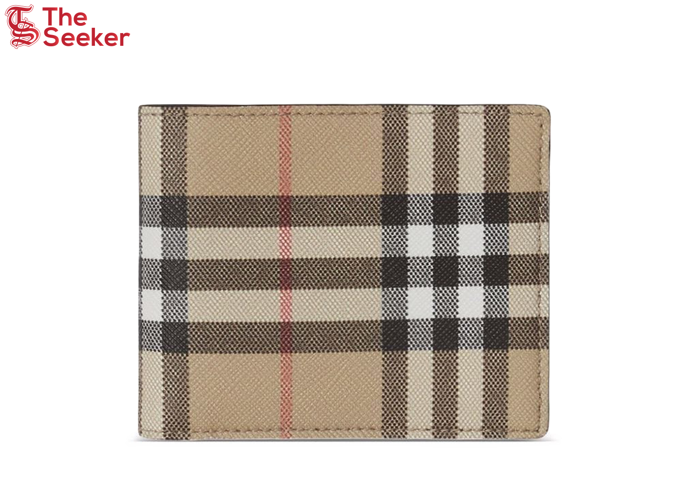 Burberry Vintage Check E-canvas Wallet 6 slot Archive Beige