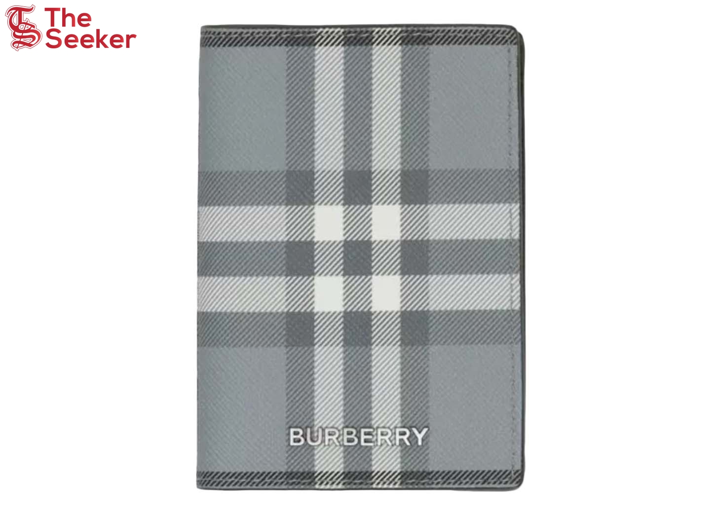Burberry Vintage Check Folding Card Case (4 Card Slot) Storm Grey Check