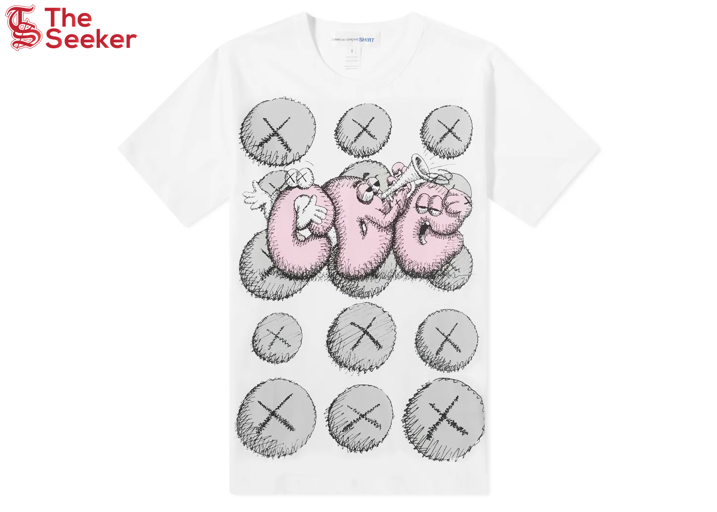 CDG Shirt x KAWS T-shirt White/Pink/Grey