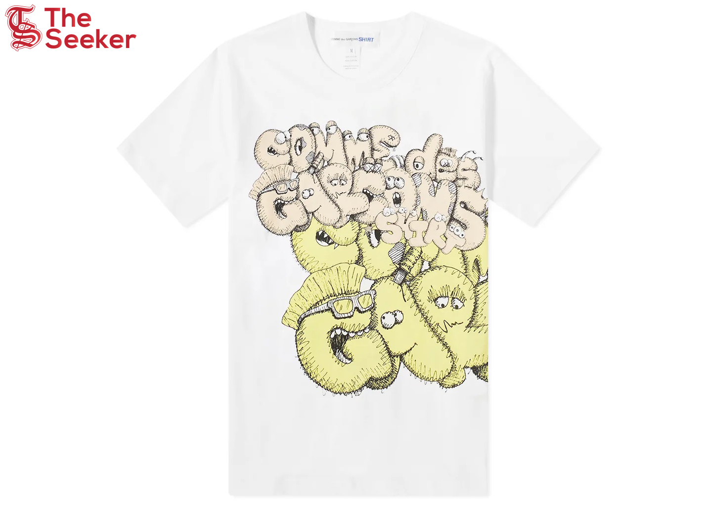 CDG Shirt x KAWS T-shirt White/Yellow