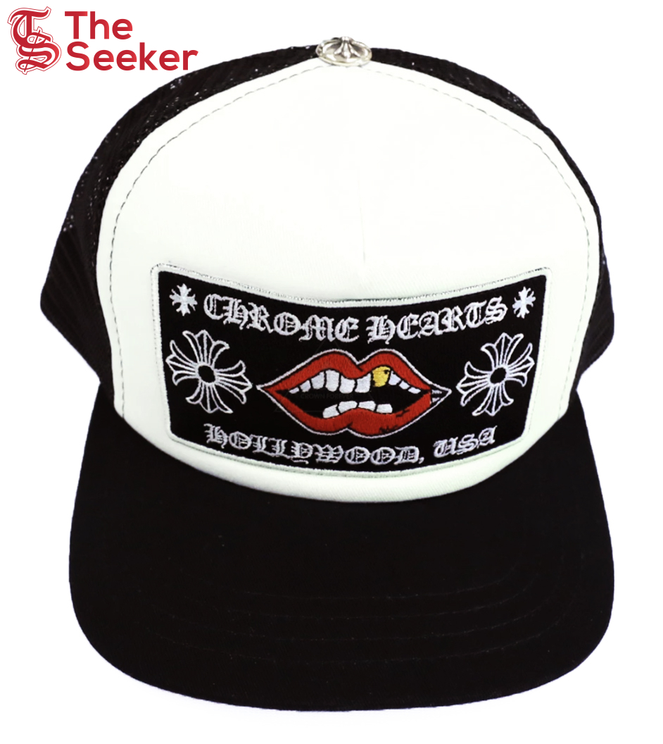 Chrome Hearts Chomper Hollywood Trucker Hat Black/White