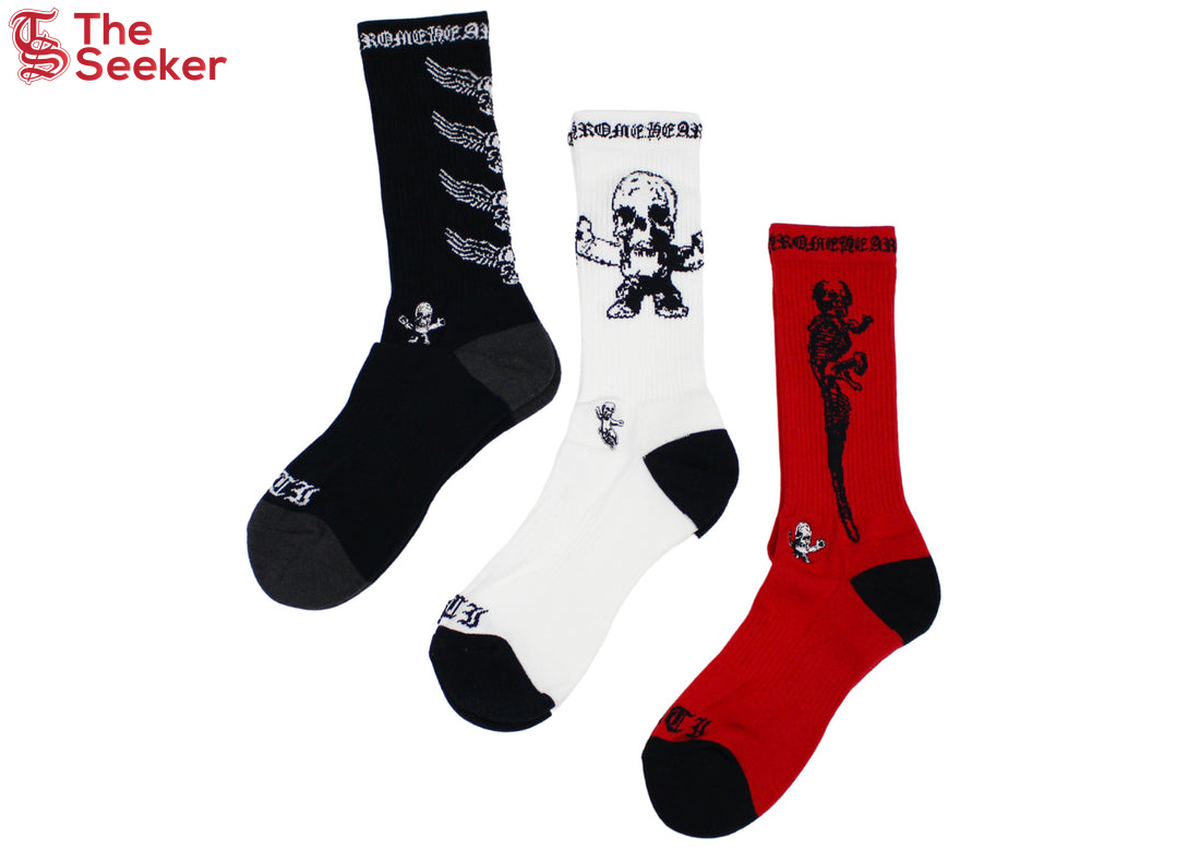 Chrome Hearts Foti Socks (3 Pack) Multi