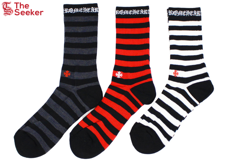 Chrome Hearts Striped Socks (3 Pack) Multi